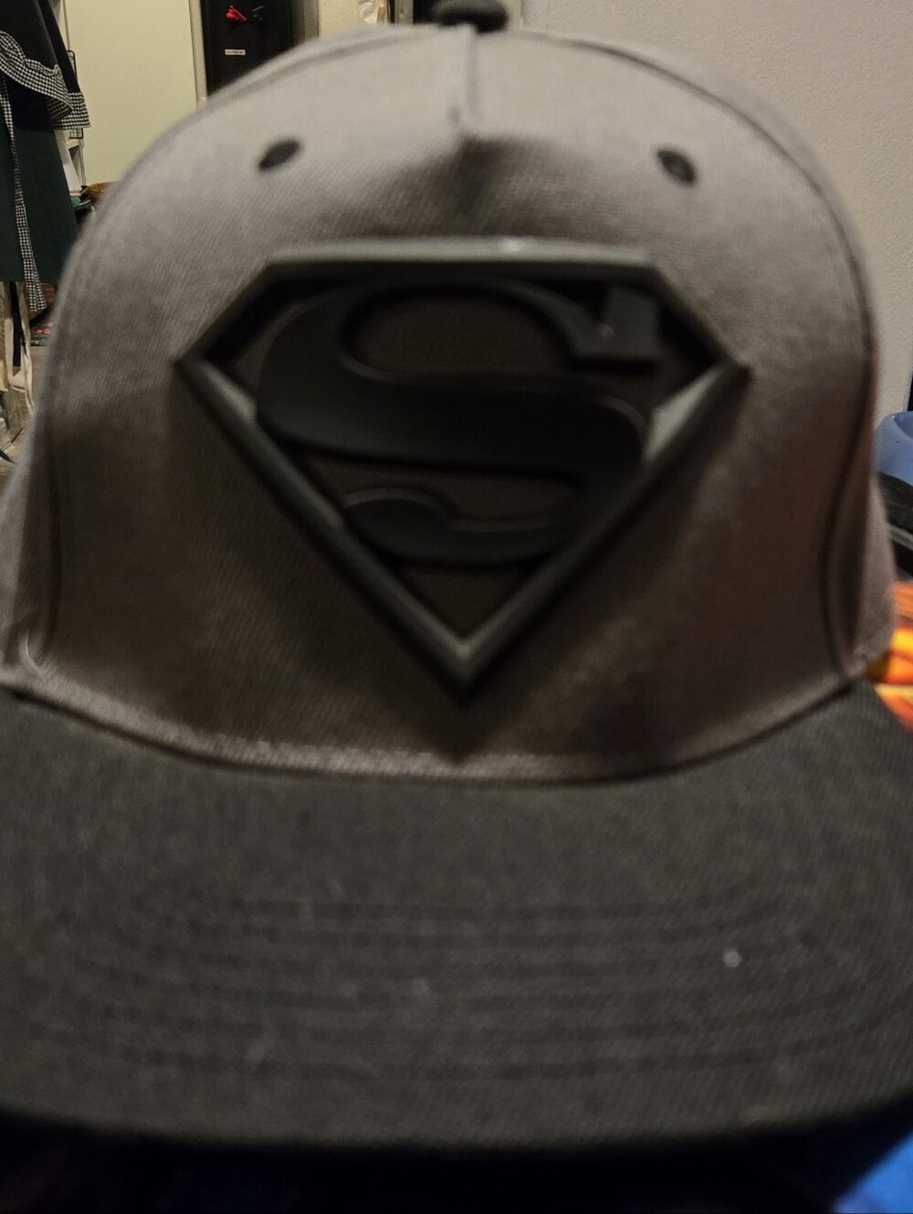 Black Superman Shield Snapback Hat - Men Accessories
